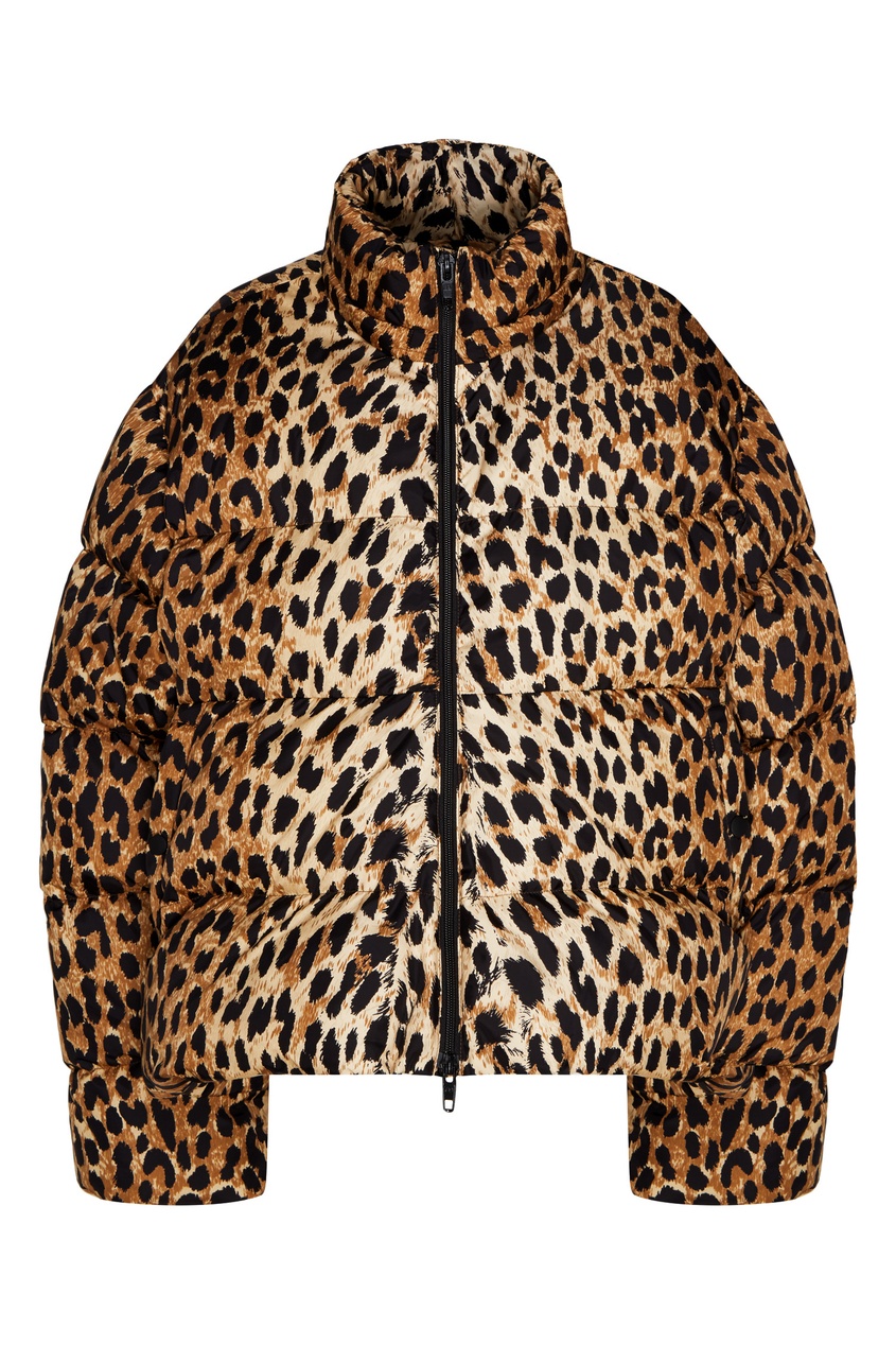 фото Куртка-пуховик с леопардовым принтом balenciaga