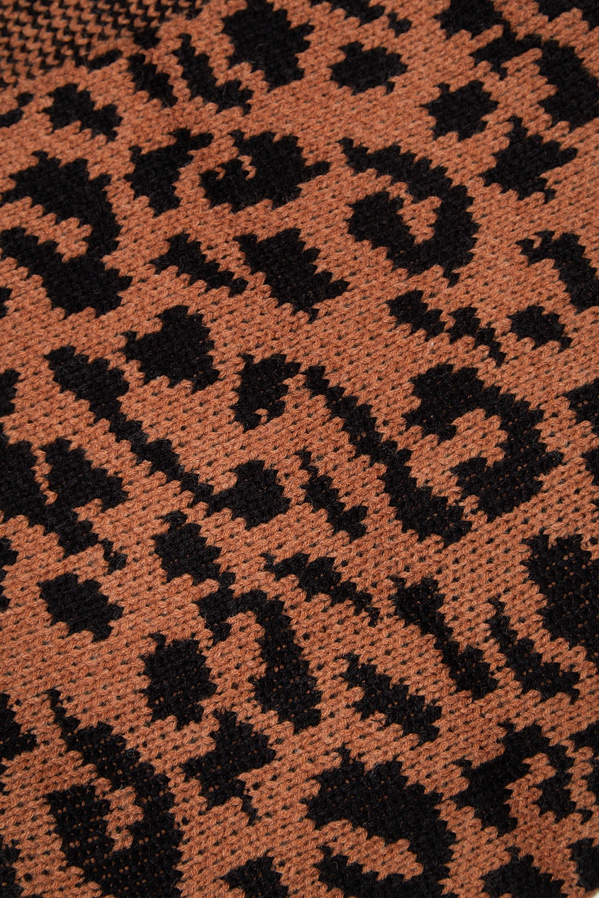 фото Объемный шарф с леопардовым принтом essentiel antwerp