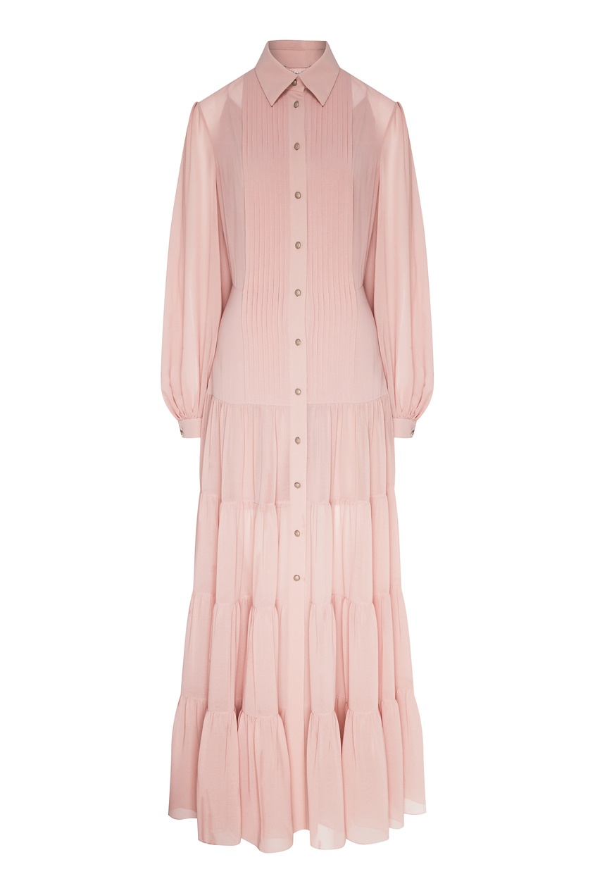 фото Розовое платье из шифона yana dress