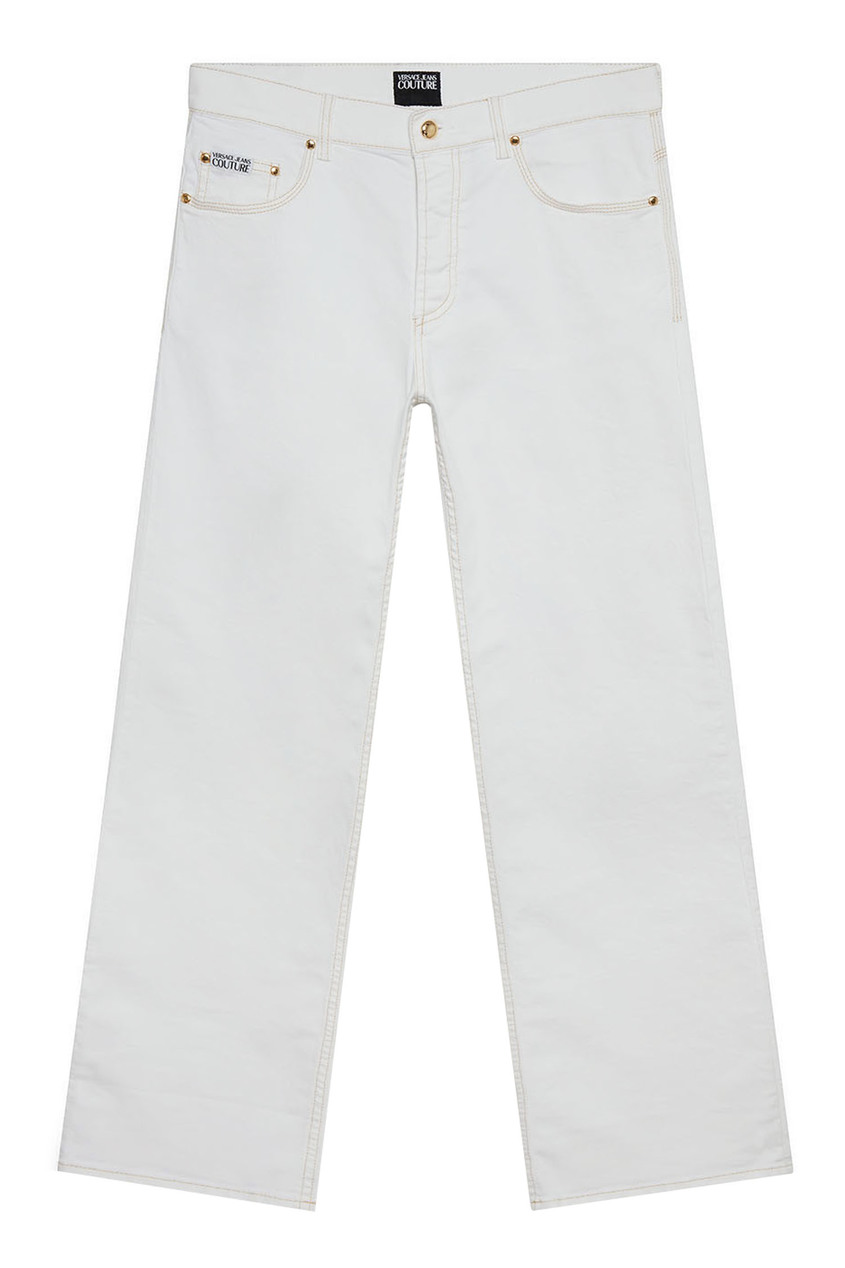 фото Белые джинсы с контрастными швами Versace jeans