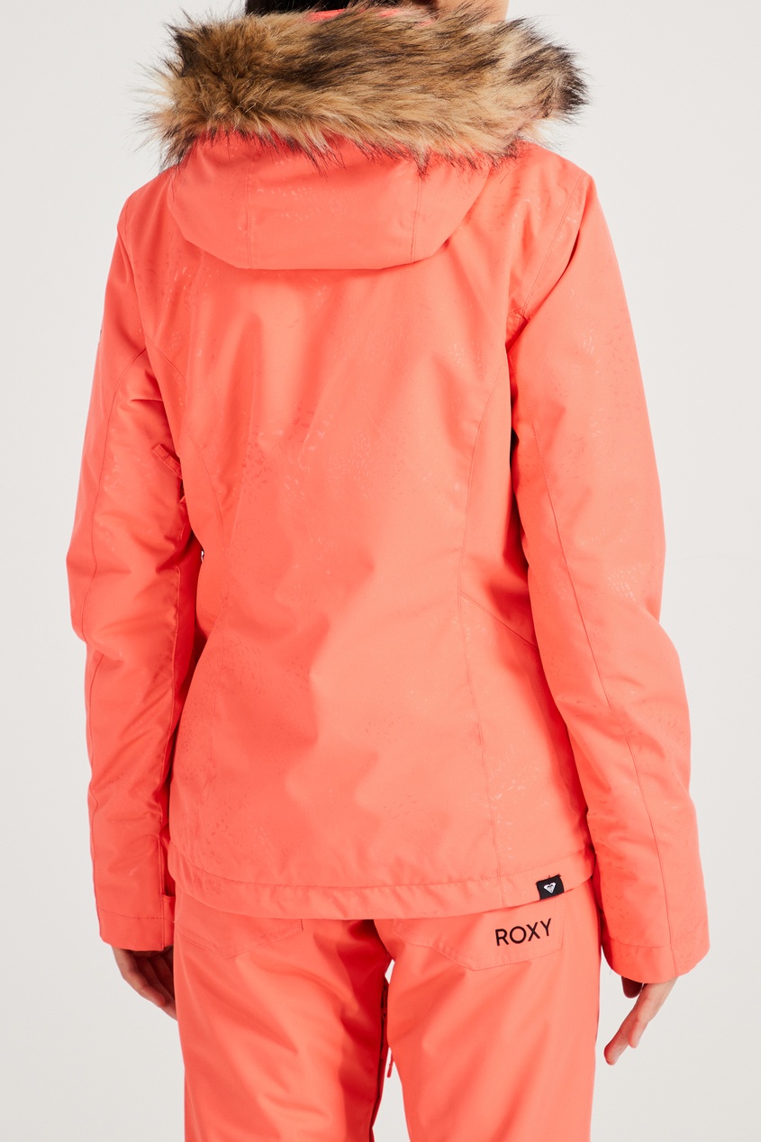 фото Сноубордическая куртка кораллового цвета roxy