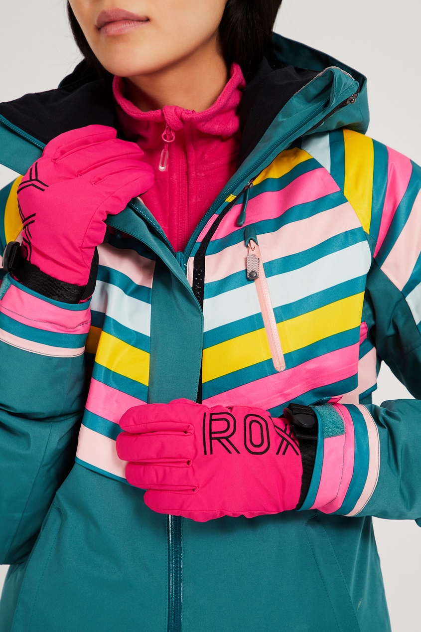 фото Сноубордические перчатки цвета фуксия roxy
