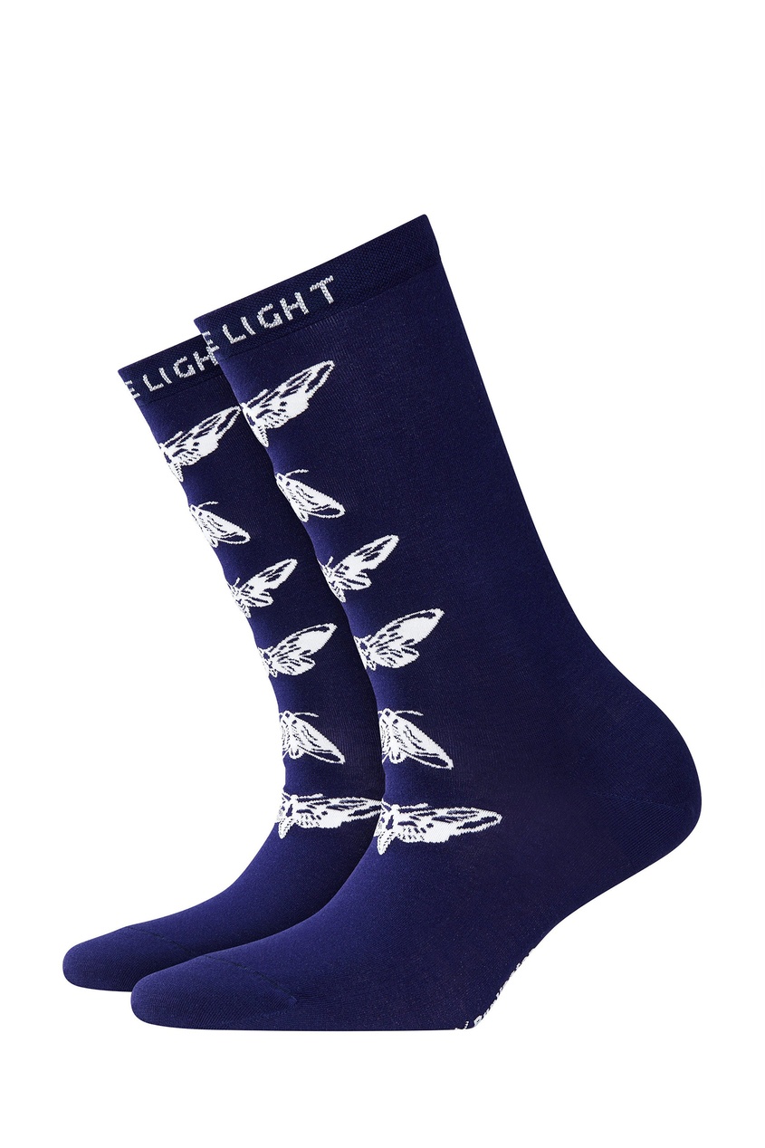 фото Синие носки moth burlington