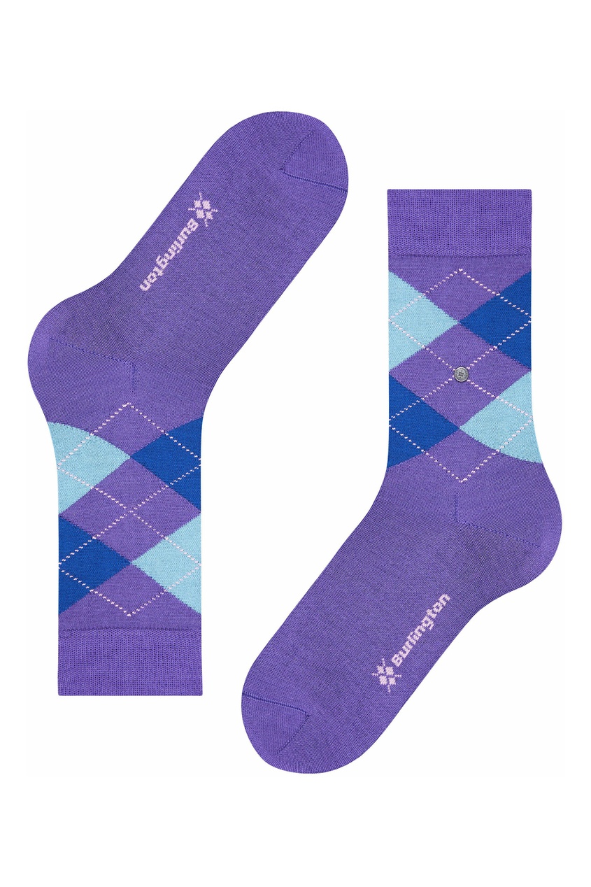 фото Фиолетовые носки с узорами-ромбами burlington