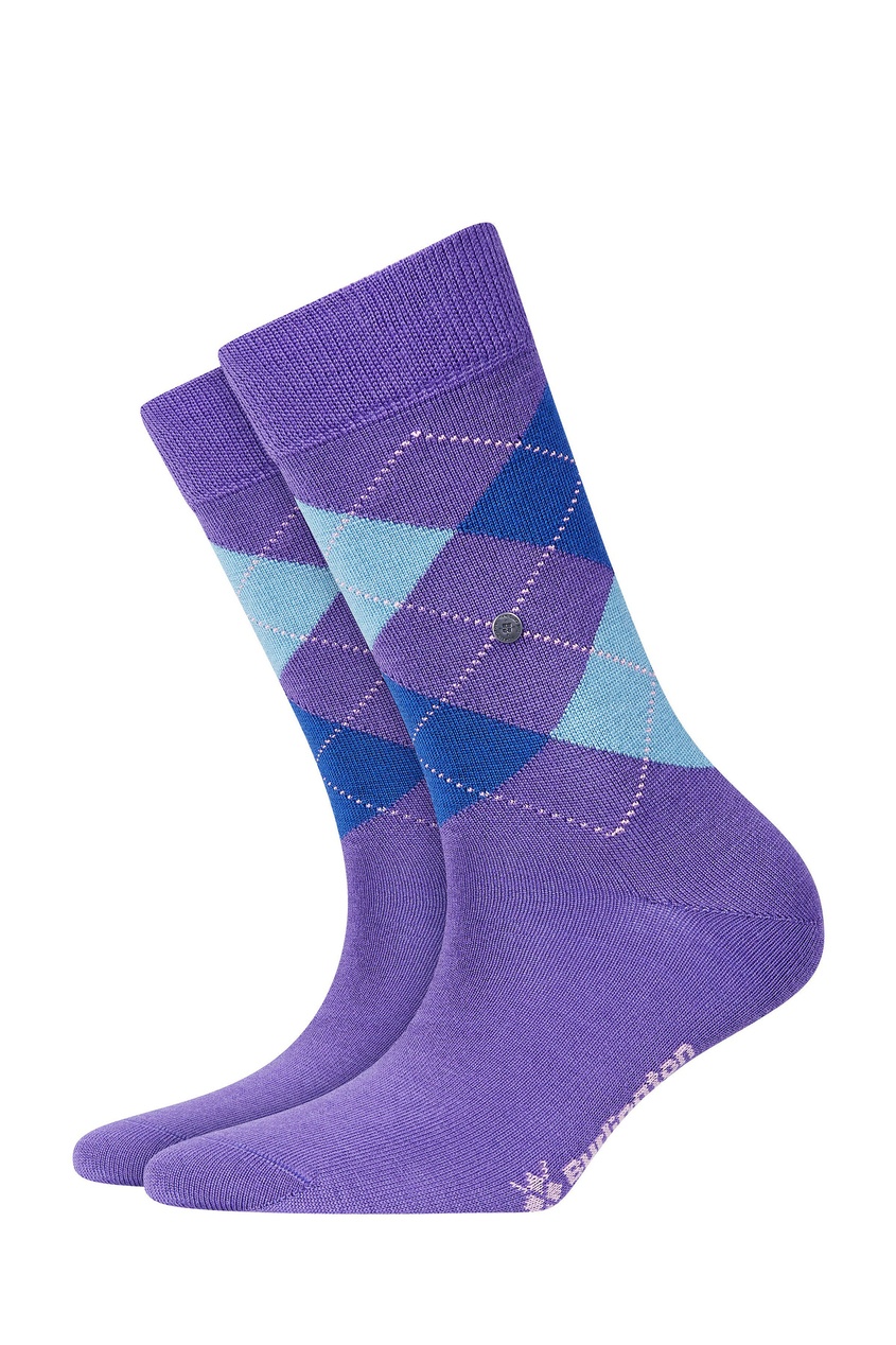 фото Фиолетовые носки с узорами-ромбами burlington