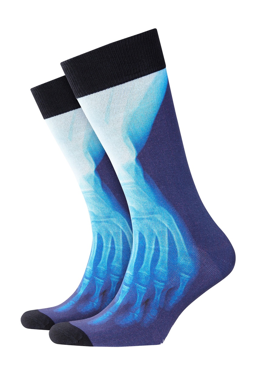 фото Синие носки x-ray print burlington