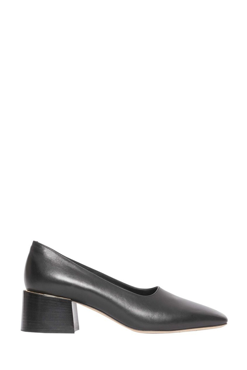 фото Черные кожаные туфли с квадратным носком Burberry