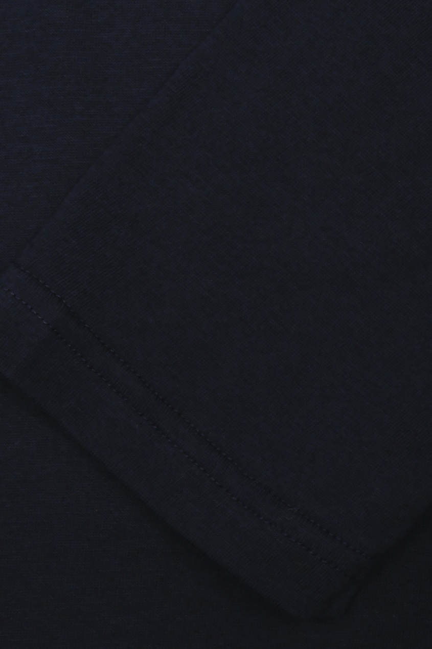 фото Темно-синий лонгслив из хлопка kangra cashmere