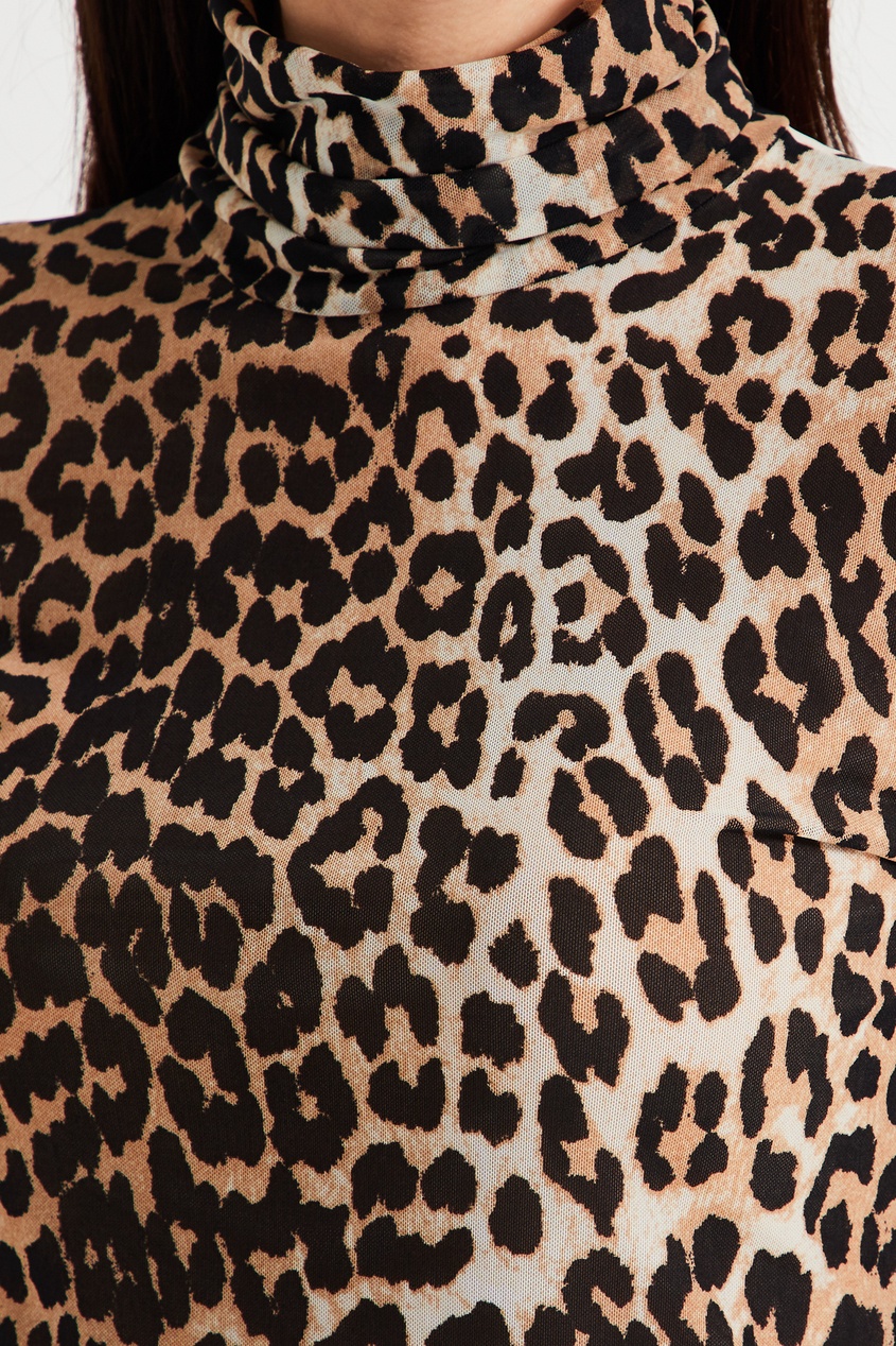 фото Водолазка леопардовой расцветки ganni
