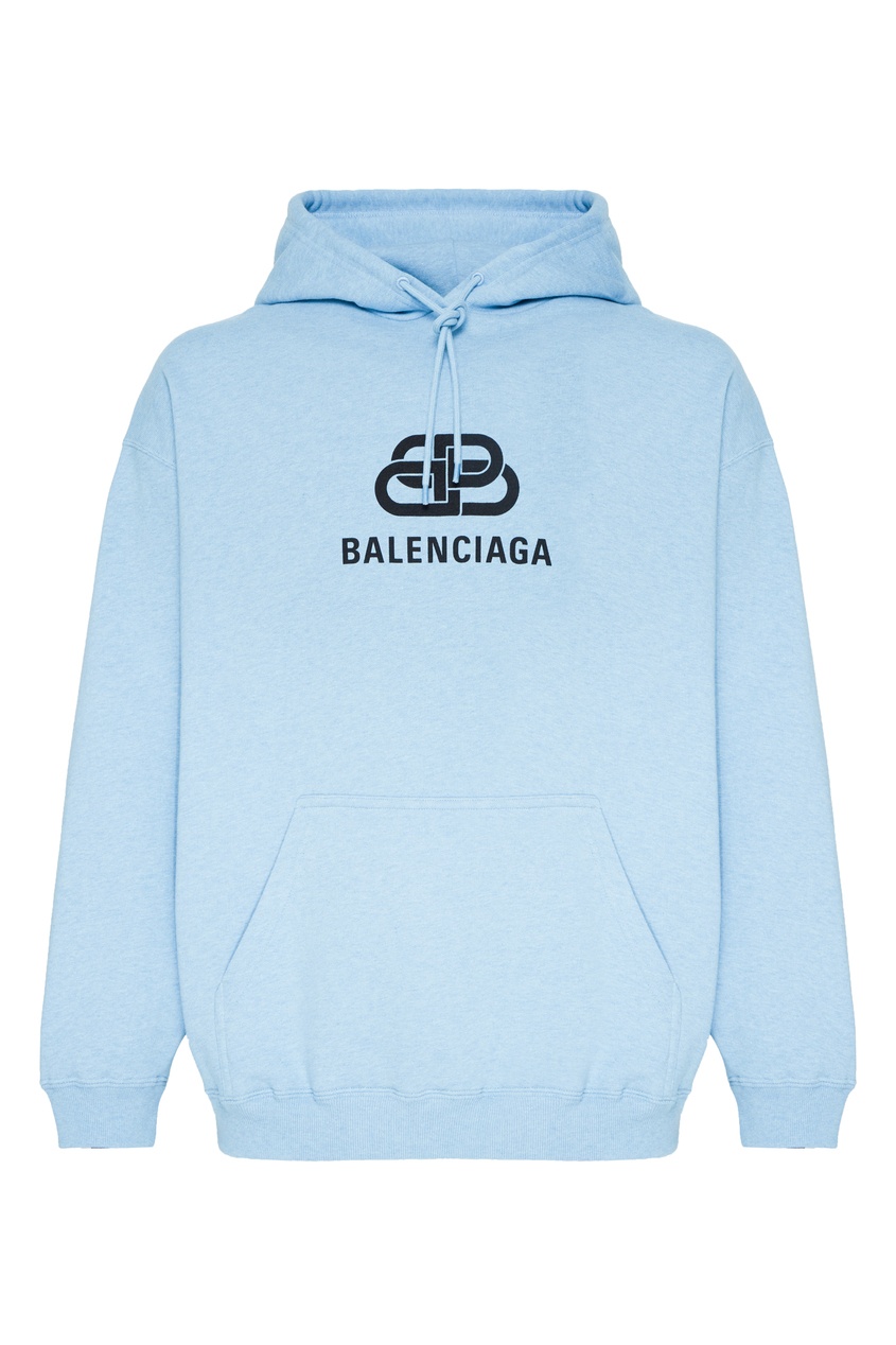 фото Худи с карманом и логотипом Balenciaga