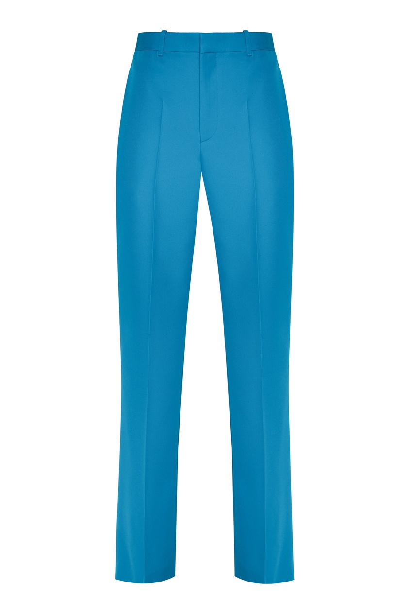 фото Синие брюки из шерсти balenciaga