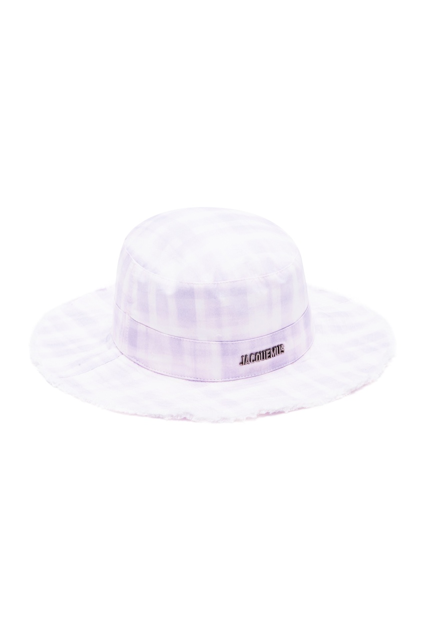 фото Сиреневая шляпа в клетку artichaut jacquemus