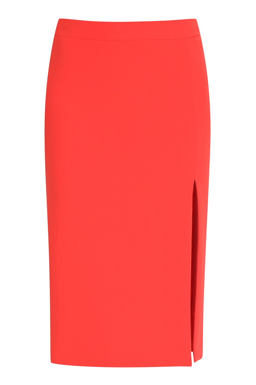 фото Красная юбка с разрезом moschino