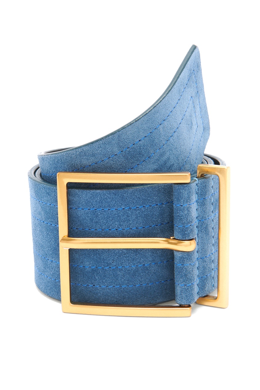 фото Голубой замшевый ремень sandro