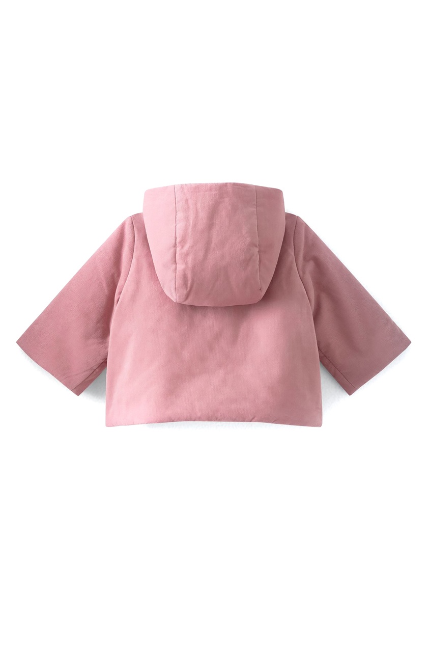 фото Пудрово-розовое пальто с капюшоном misha bonpoint