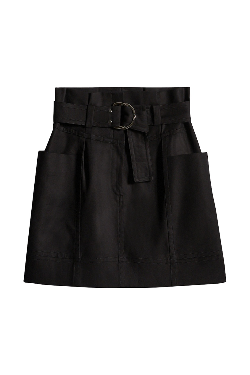 фото Черная юбка с поясом claudie pierlot