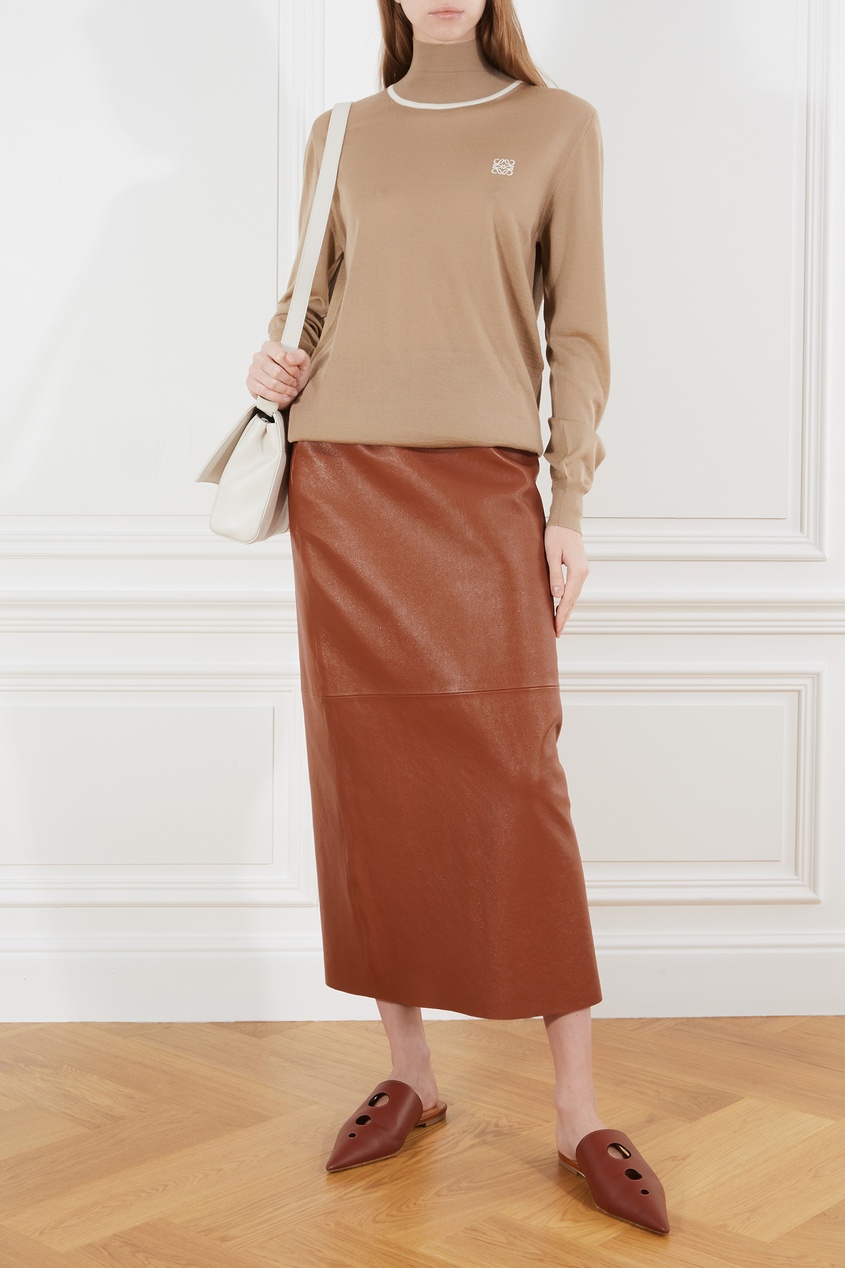 фото Белая кожаная сумка the alexandria demellier