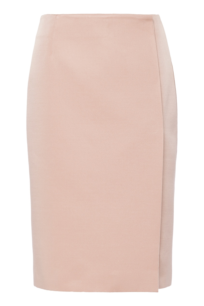 фото Пудрово-розовая прямая юбка prada