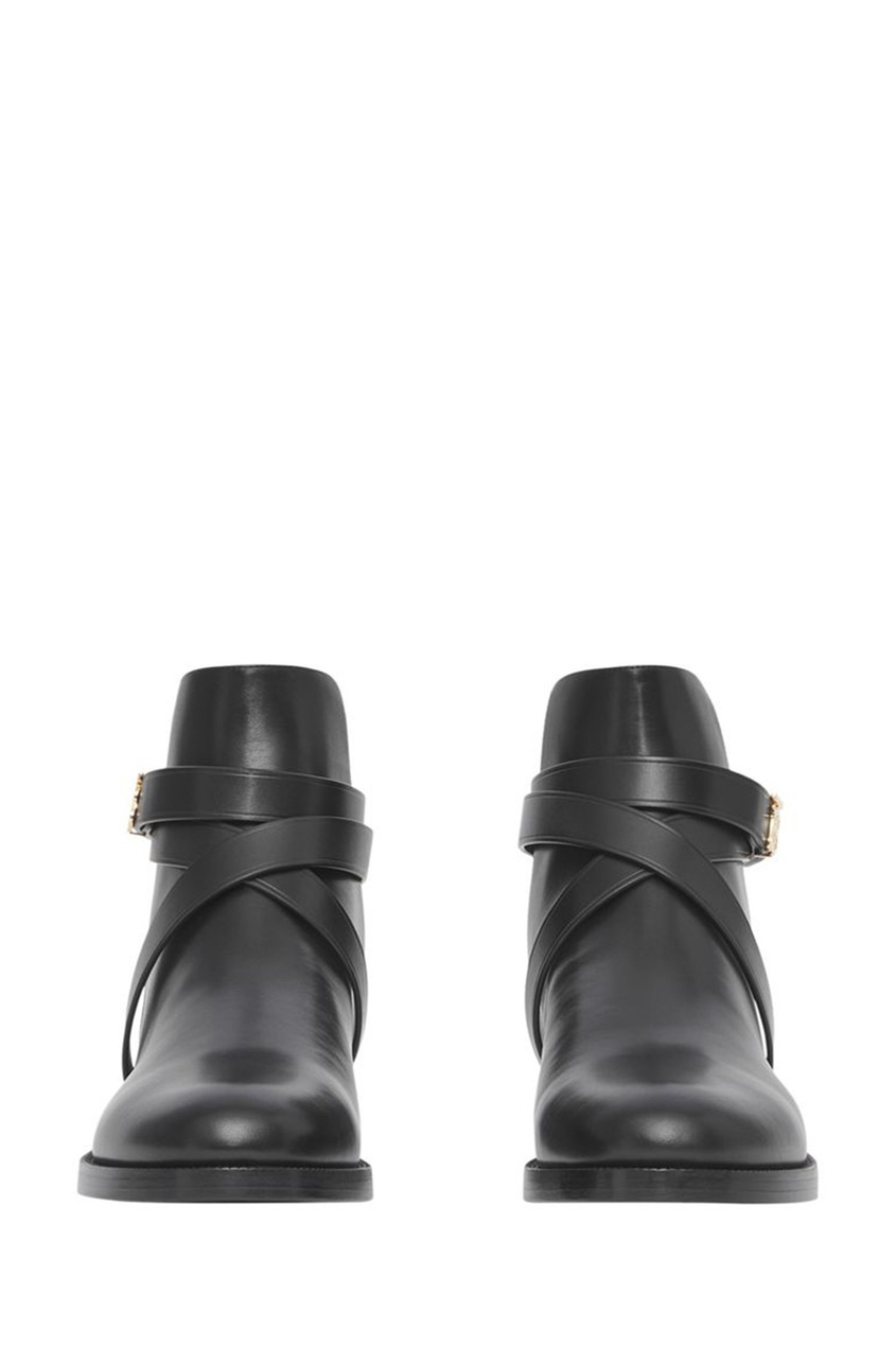 фото Черные ботинки с декоративным ремнем burberry