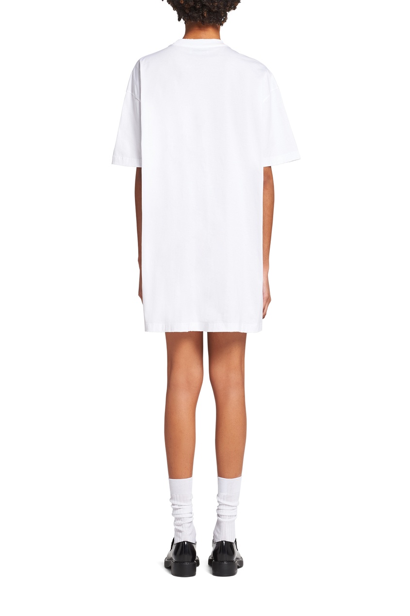 фото Белое платье-футболка prada