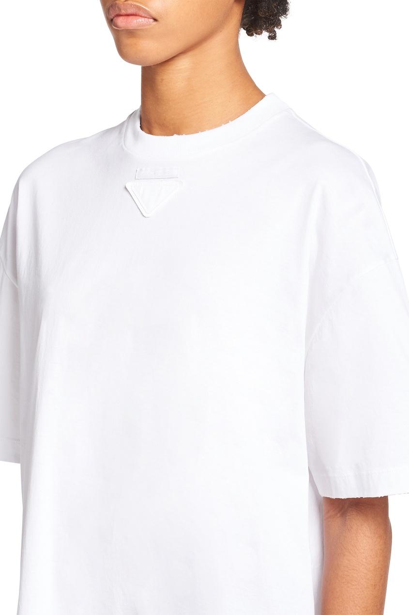 фото Белое платье-футболка prada