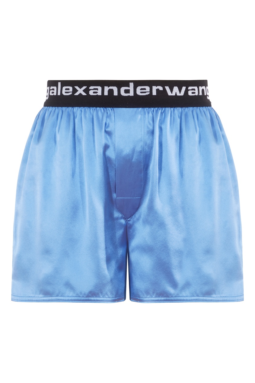 фото Голубые шелковые шорты alexander wang.t