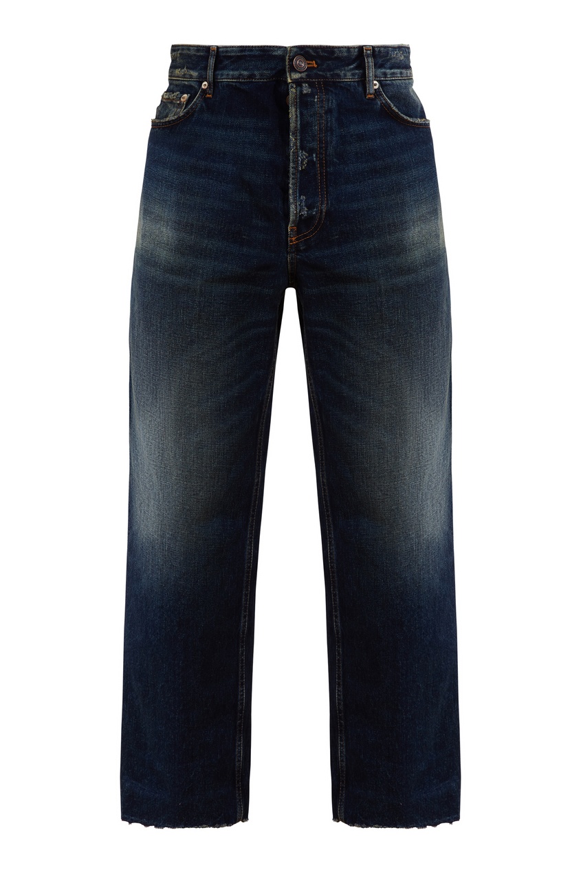 фото Темно-синие укороченные джинсы balenciaga