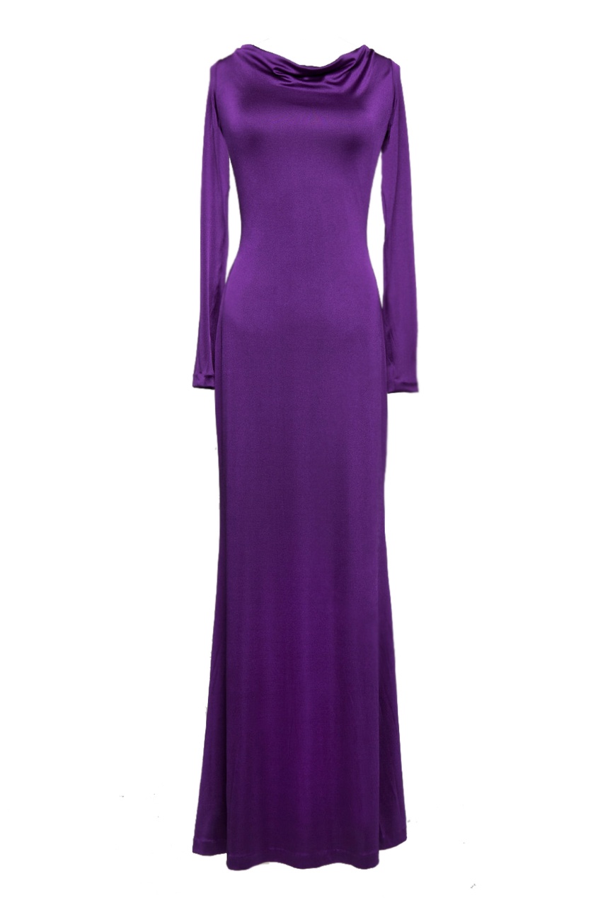 фото Макси-платье пурпурного цвета halston heritage