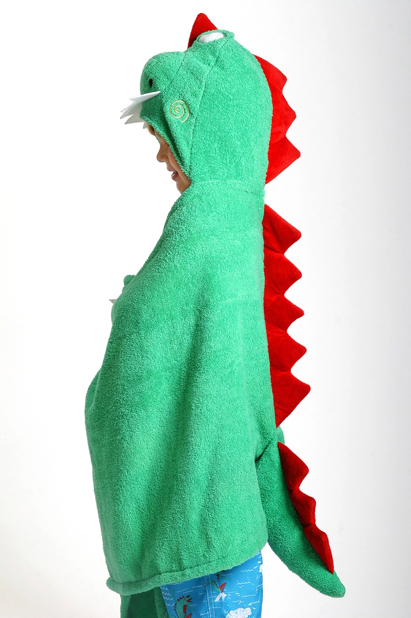 фото Зеленое полотенце с капюшоном zoocchini
