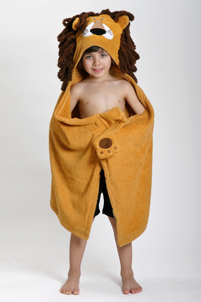 фото Бежевое детское полотенце с капюшоном zoocchini