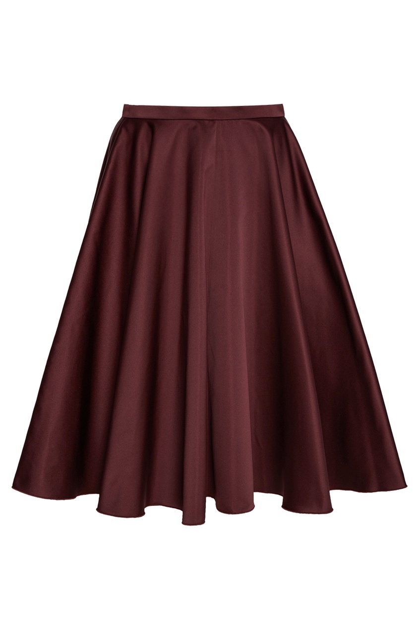 фото Бордовая юбка-колокол rochas