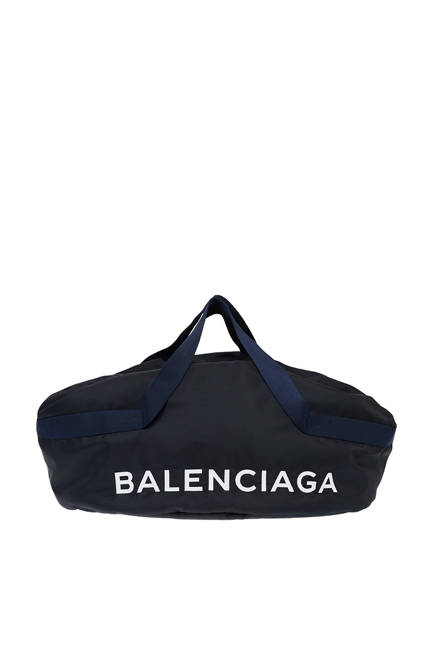 фото Синяя сумка с логотипом wheel balenciaga