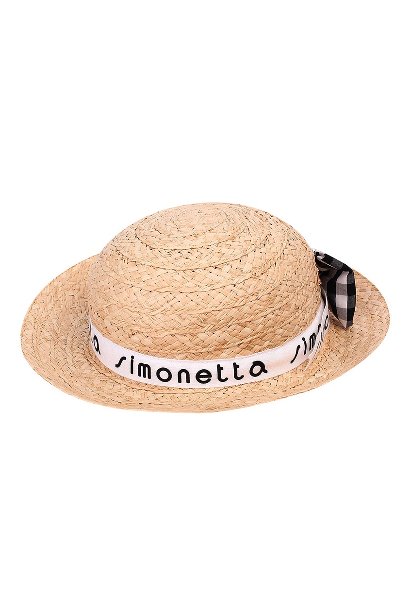 фото Соломенная шляпа с бантом simonetta mini