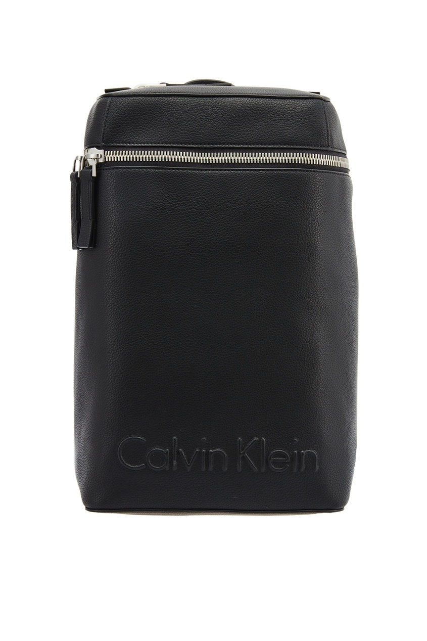 фото Черный рюкзак с объемным логотипом calvin klein
