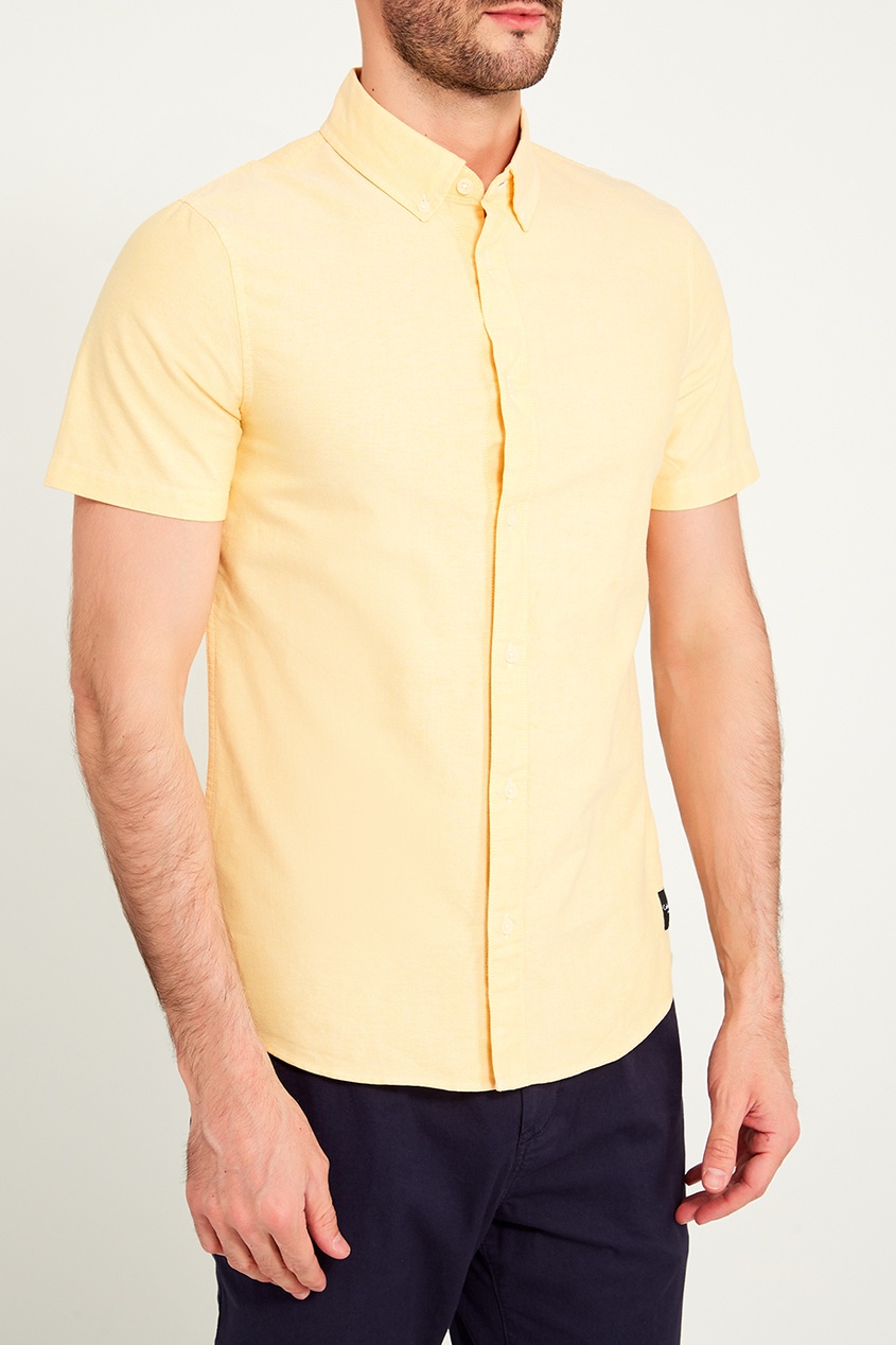 фото Желтая рубашка с короткими рукавами calvin klein