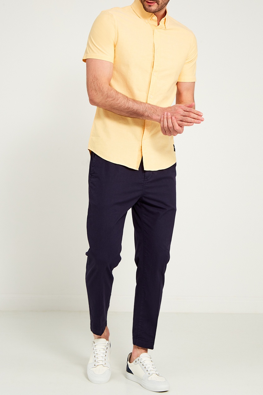 фото Желтая рубашка с короткими рукавами calvin klein