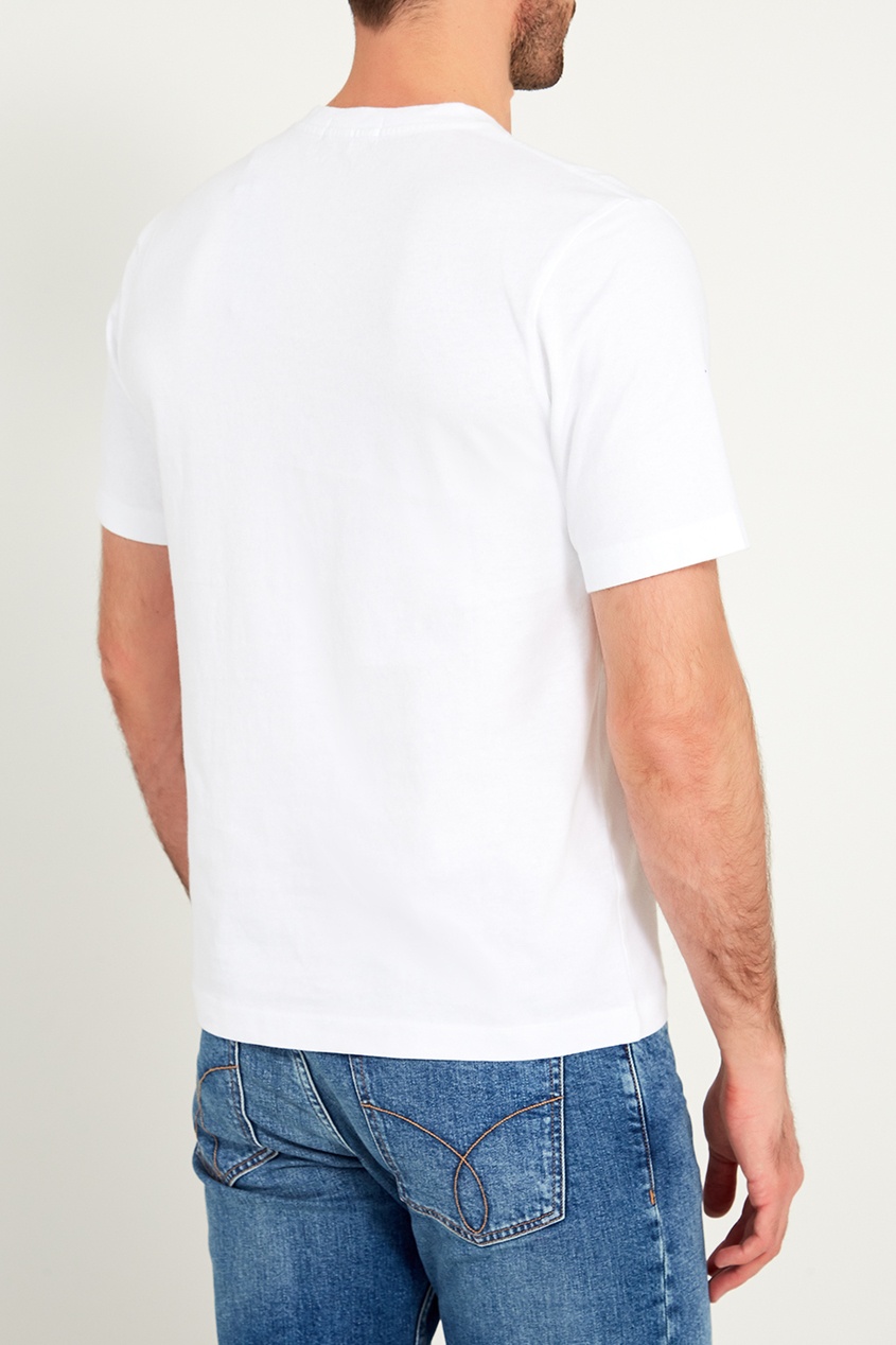 фото Белая футболка с v-вырезом calvin klein