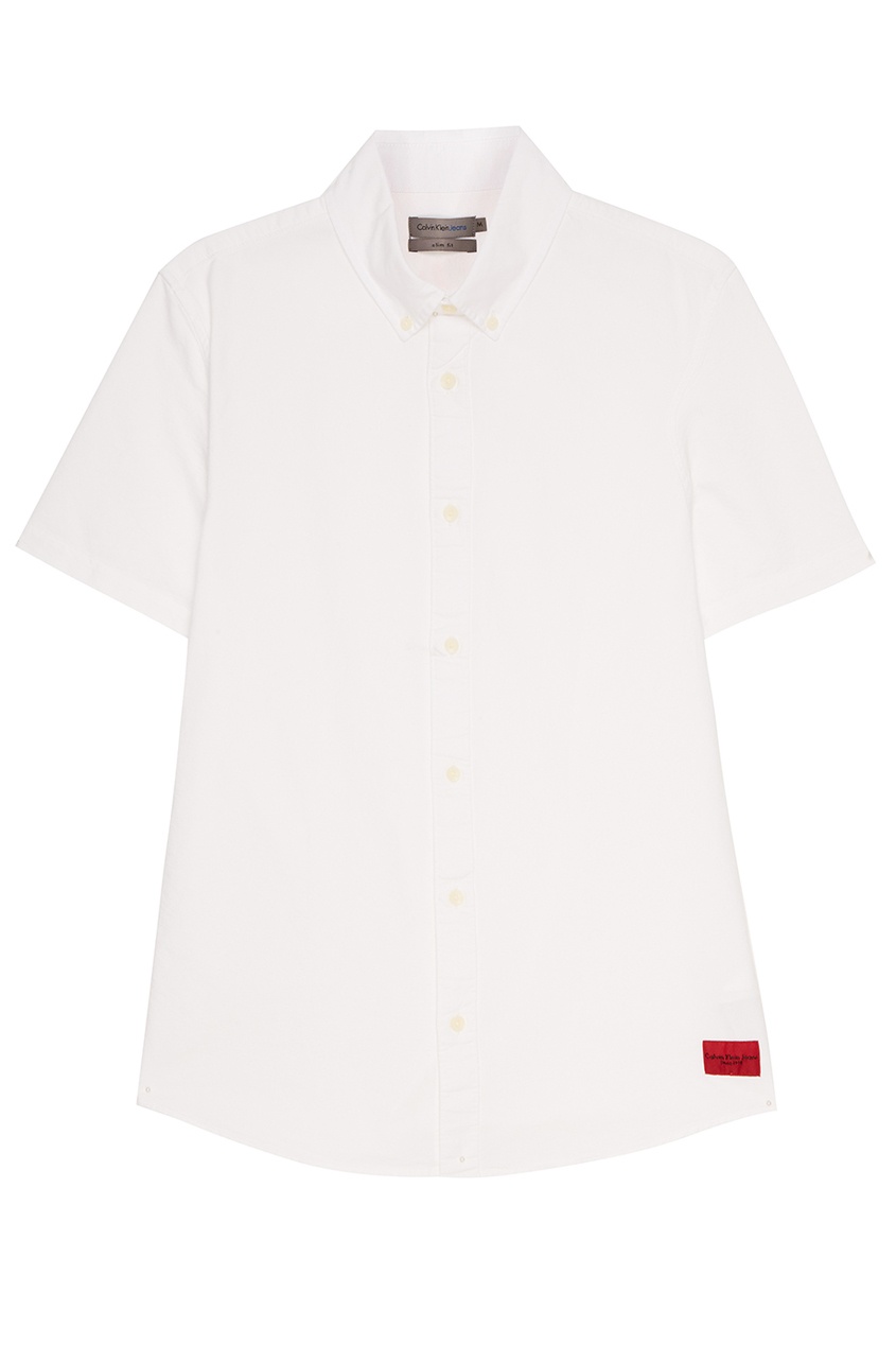 фото Белая рубашка с короткими рукавами calvin klein