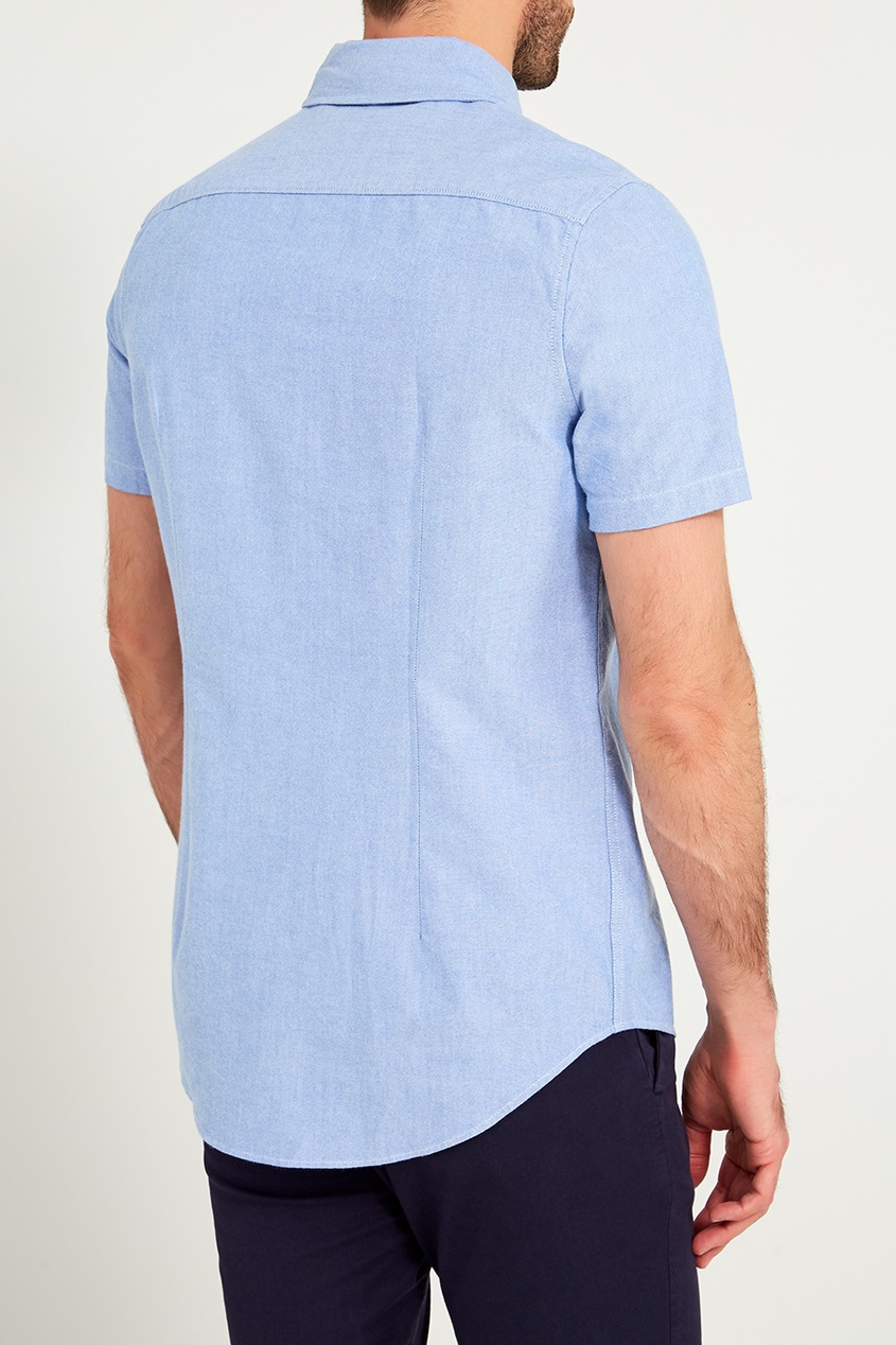 фото Голубая рубашка с короткими рукавами calvin klein