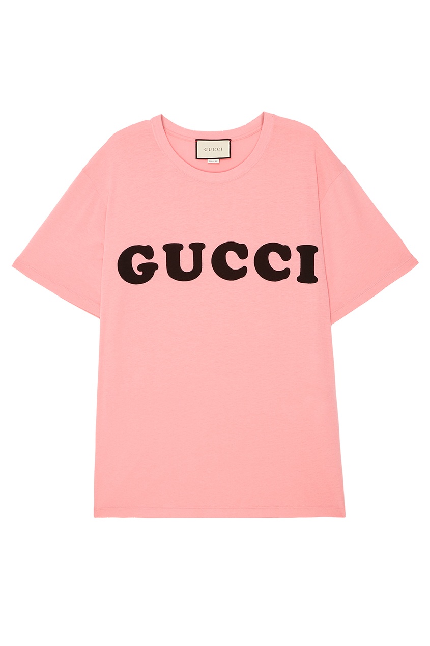 

Розовая футболка с логотипом, Розовый