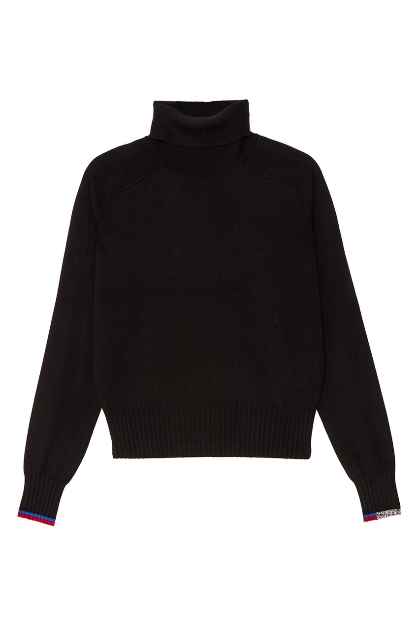 фото Черный свитер с кашемиром и шелком proenza schouler