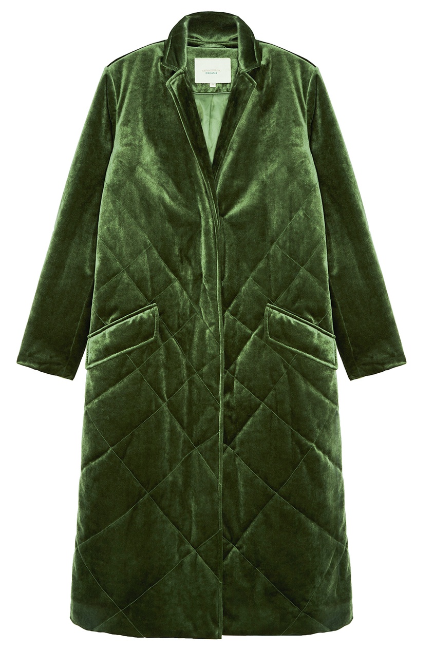 фото Зеленое стеганое пальто akhmadullina dreams