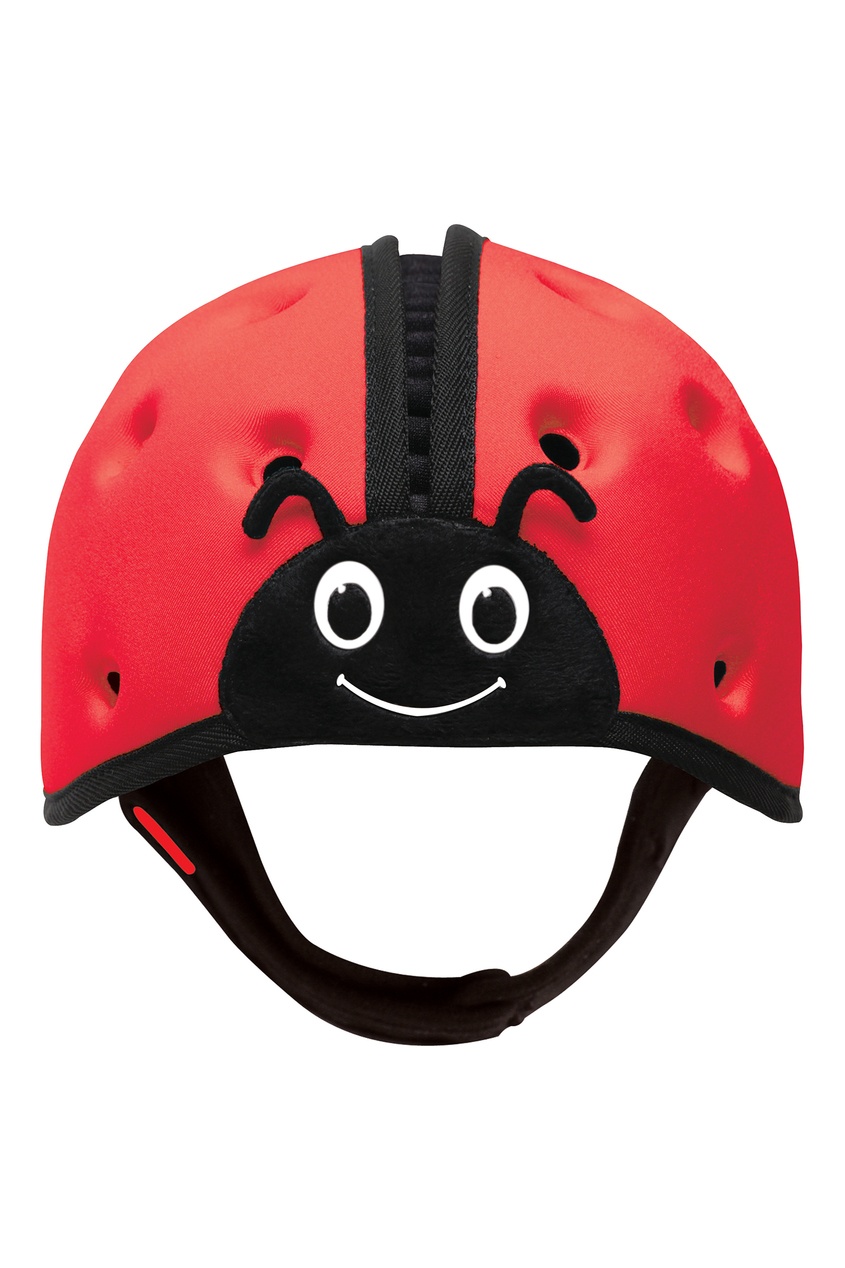 фото Красный детский шлем божья коровка safeheadbaby