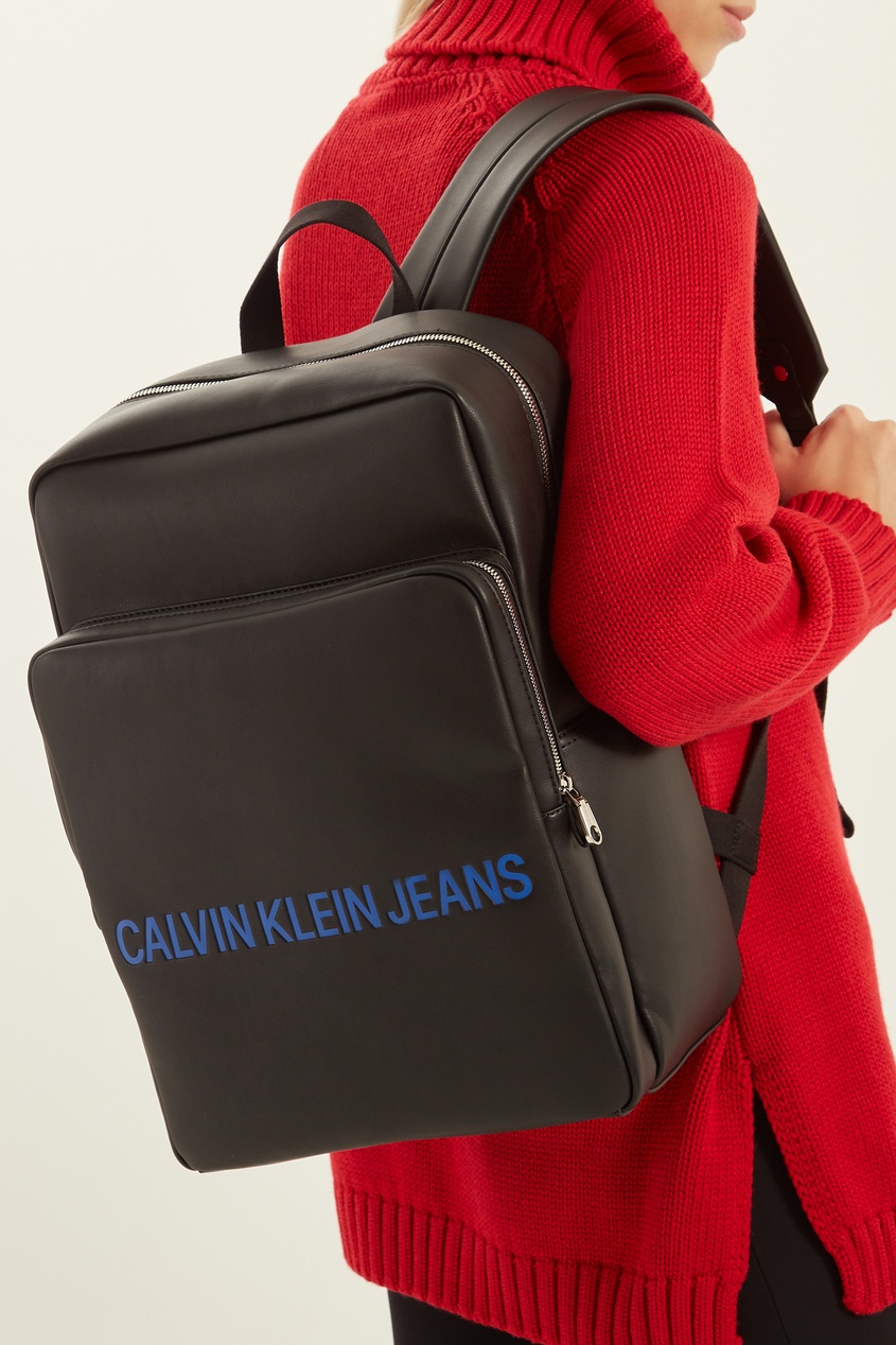 фото Прямоугольный черный рюкзак calvin klein