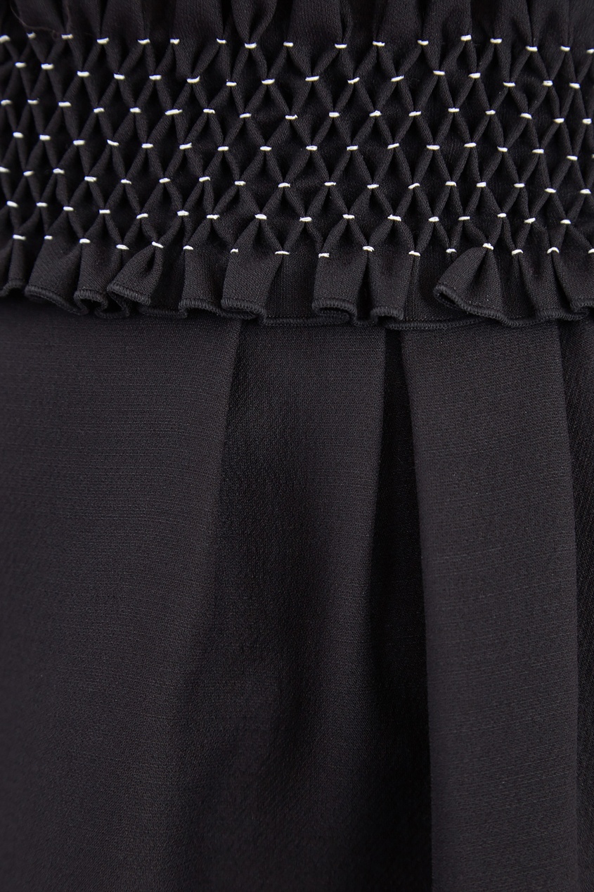 фото Черная юбка из шелка и шерсти Valentino