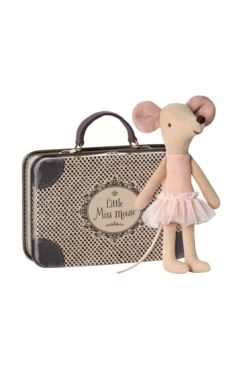 фото Игрушка-мышь с чемоданом maileg