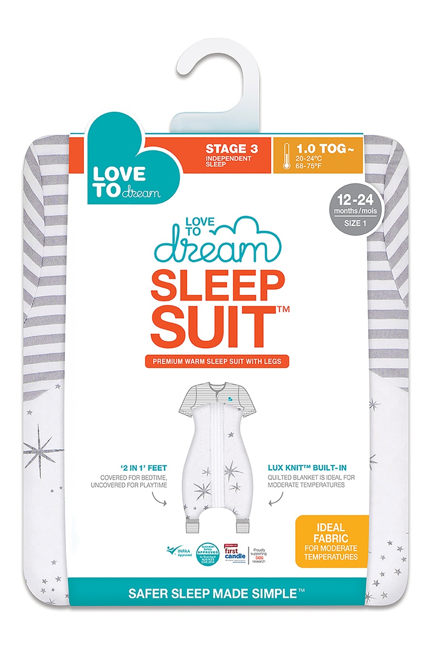 фото Серо-белый спальный комбинезон love to dream sleep suit™