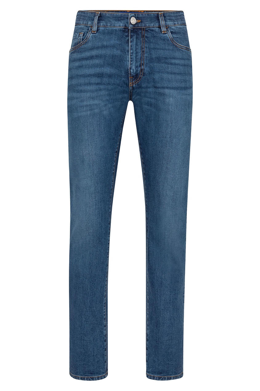 фото Синие джинсы с вышивкой Billionaire