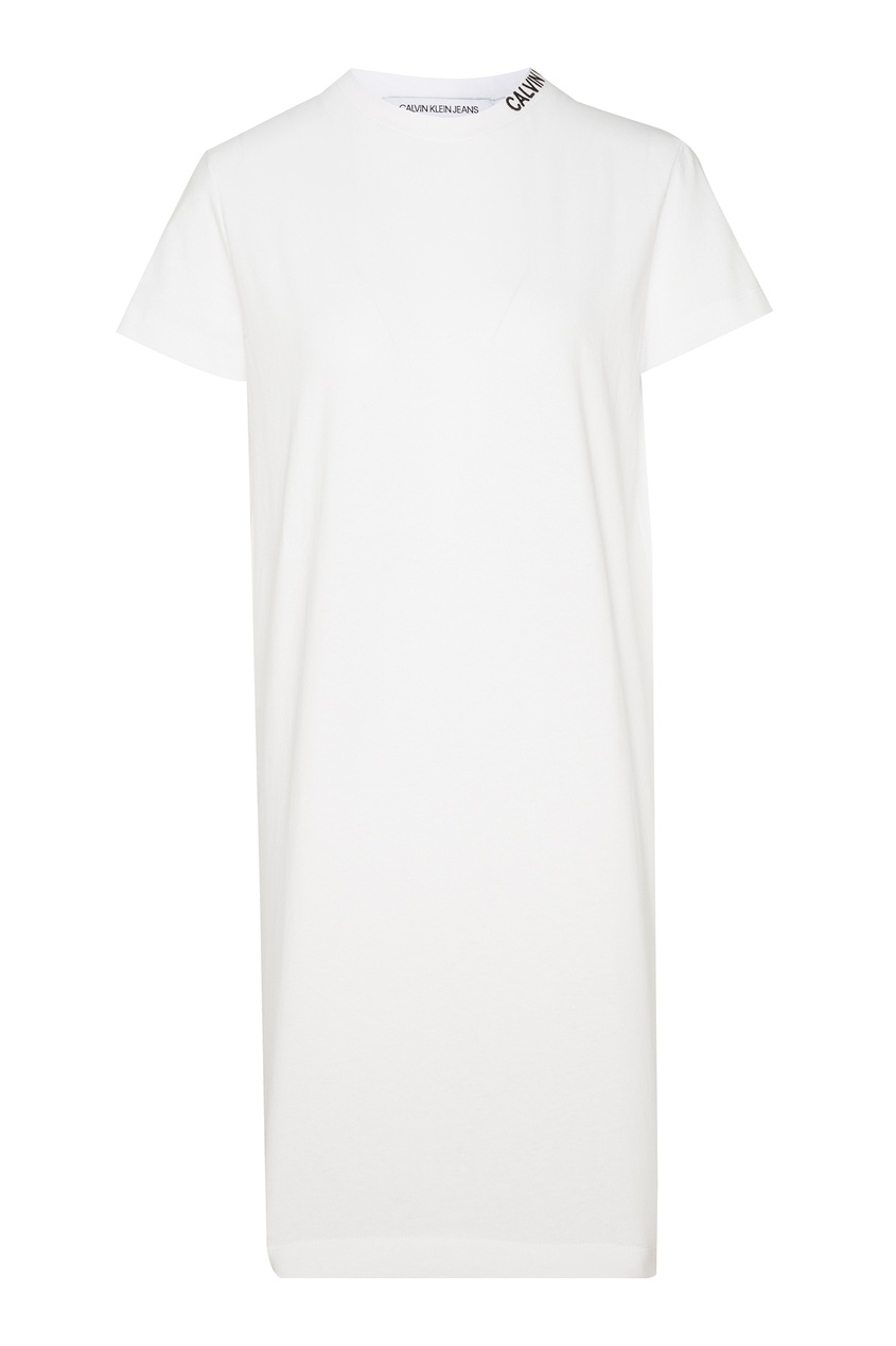 фото Белое платье-футболка calvin klein