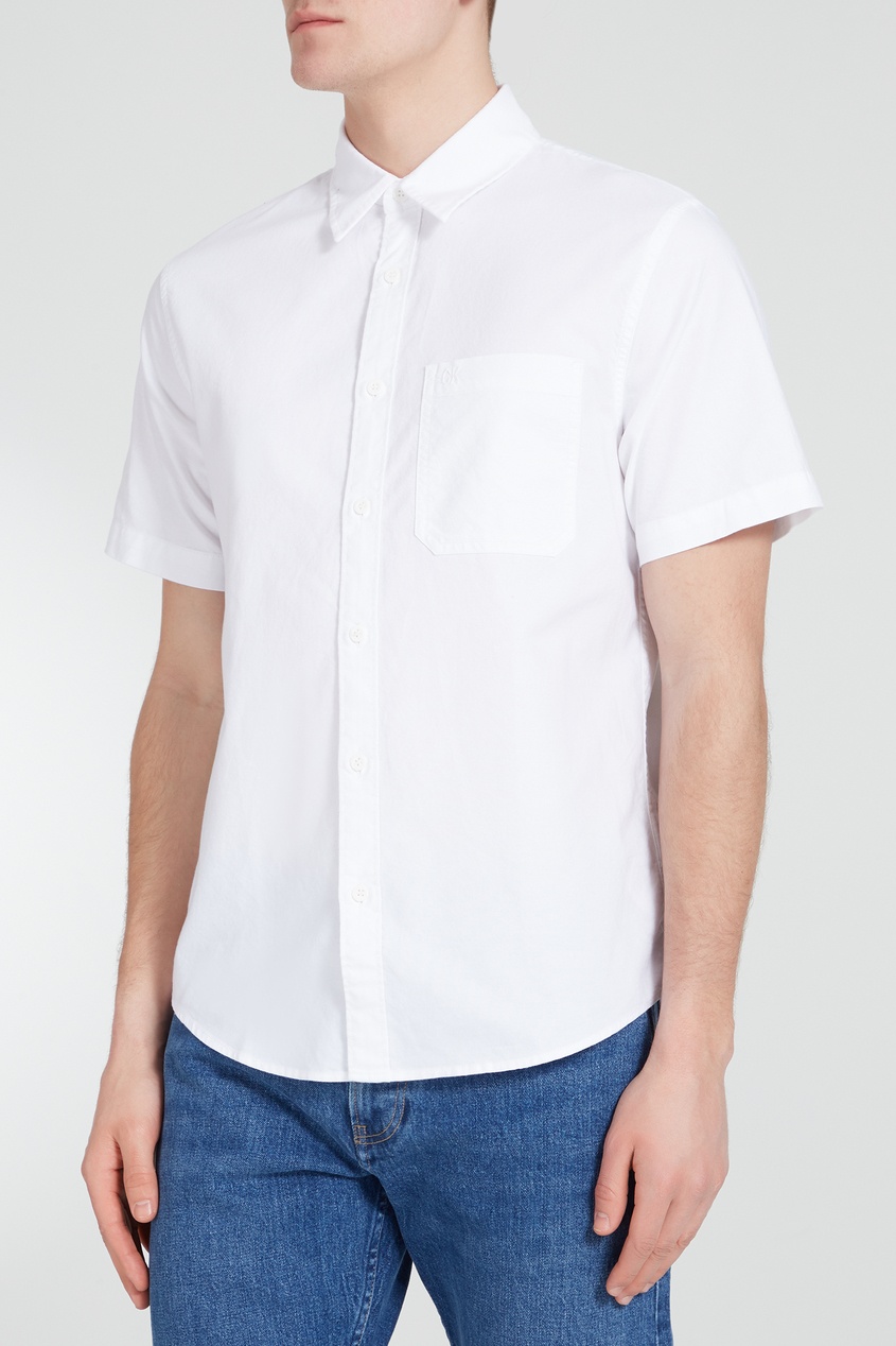 фото Белая рубашка с короткими рукавами calvin klein